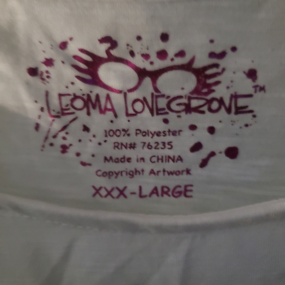 3X Plus Size XXXL Leona Lovegrove Palm Tree summer t-shirt top vacation beachy - Picture 4 of 5